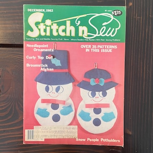 1982 Vintage Stitch N Sew Magazine | Vintage Sewing | 80s Crafts