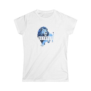 Tee-shirt femme Detroit Lions - vêtements de fans de la NFL, haut graphique de football, maillot de l&#39;équipe de football, cadeau pour fan de sport, T-shirt fierté de l&#39;équipe