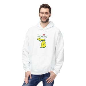 Michigan Masters Golf Hoodie, Cozy Unisex Fleece Sweatshirt for Michigan Golf Lovers, Gift for Birthday, Travel, and Souvenir