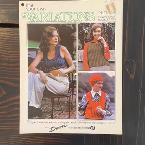 1978 Vintage Knitting Patterns Sweaters | Vintage Sweater Pattern