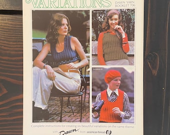 1978 Vintage Knitting Patterns Sweaters | Vintage Sweater Pattern