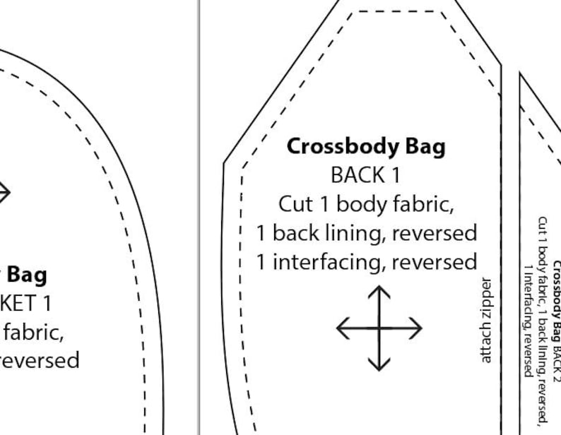 Crossbody Sling Bag PDF SEWING Pattern - DIY Traveler Purse Digital ...