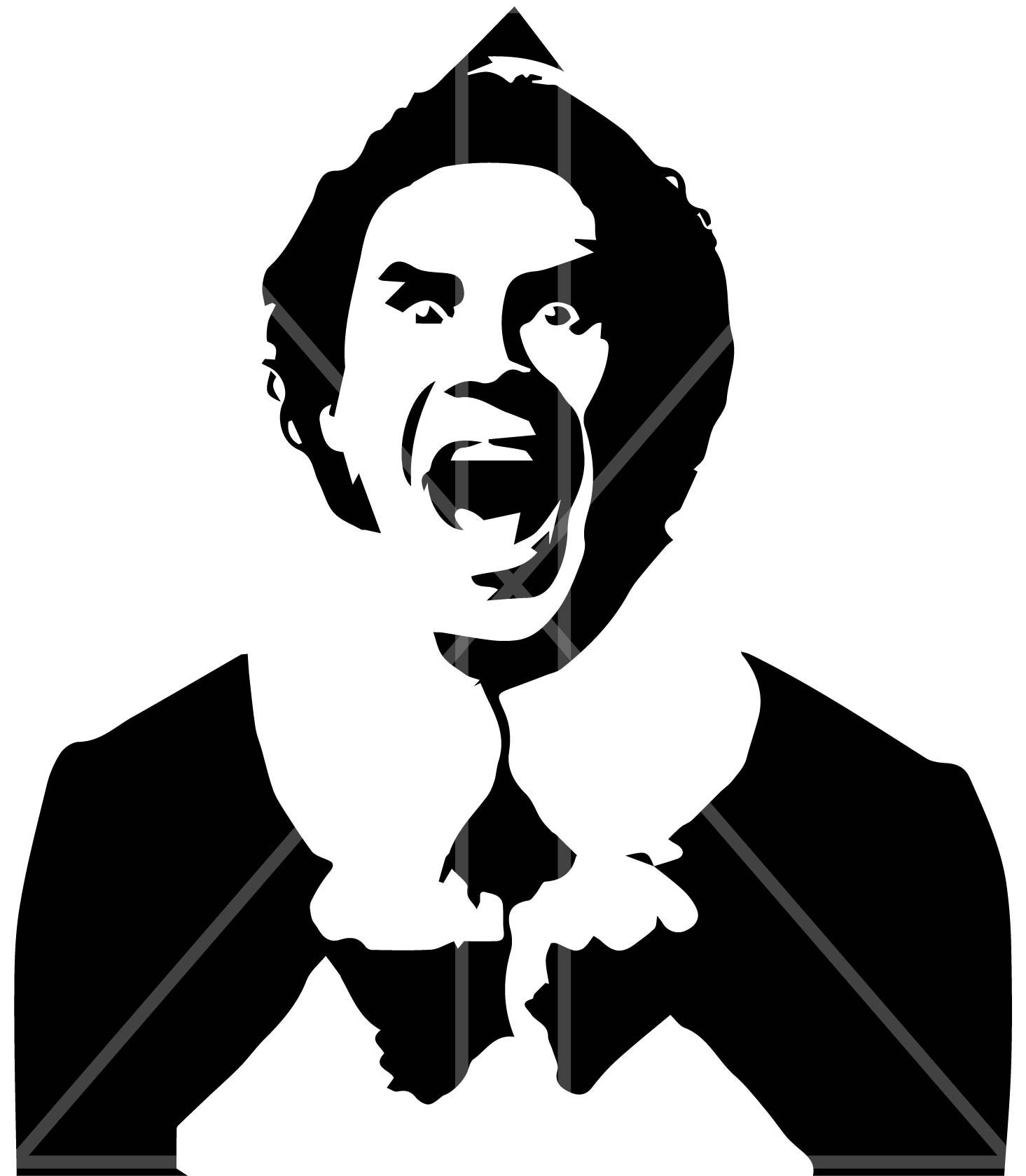 Buddy the Elf  Silhouette Downloadable Image .SVG & .PNG for Custom Gifts and Shirts