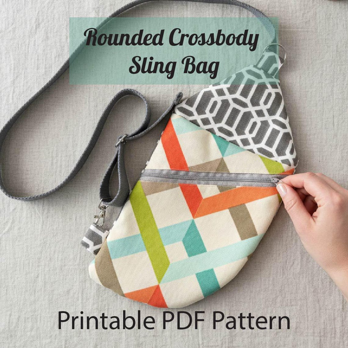 Crossbody Sling Bag PDF SEWING Pattern - DIY Traveler Purse Digital ...