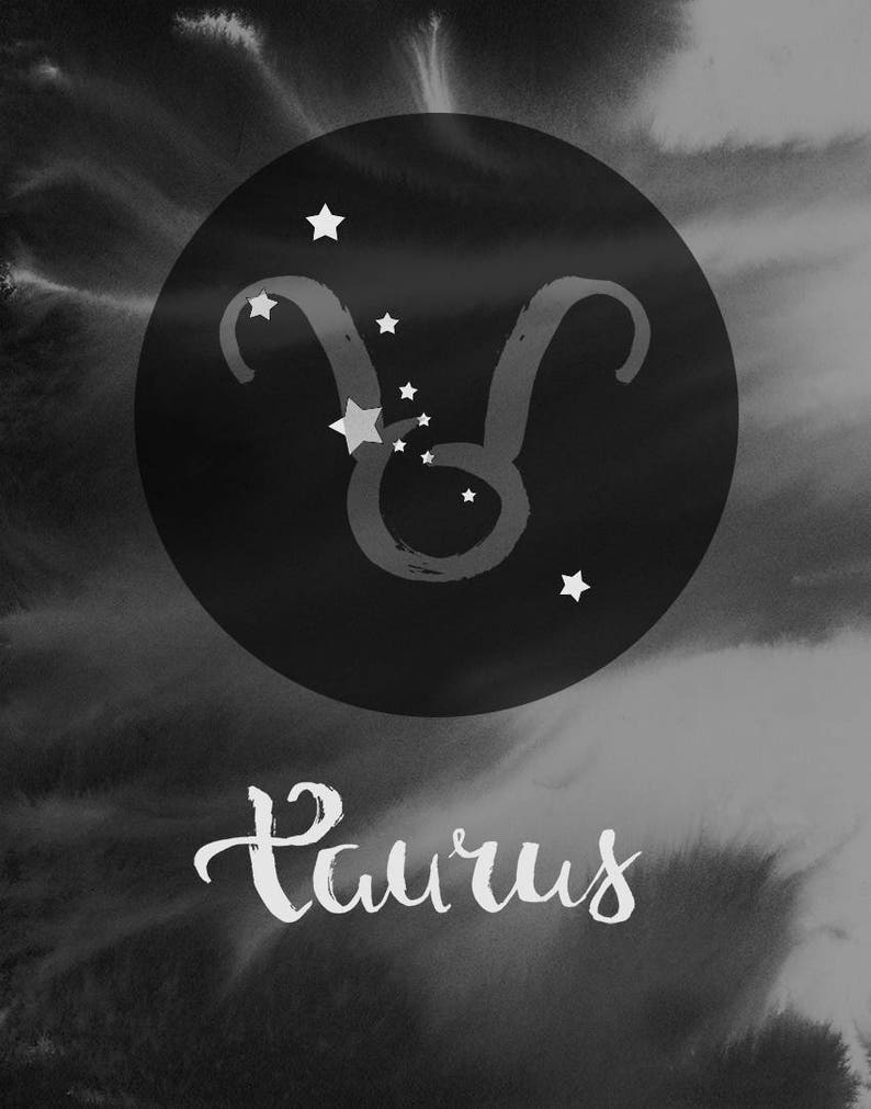 Taurus Zodiac Gift Astrology Gift Boho Zodiac Wall Art | Etsy