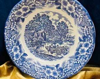 Ceramica Quadrifoglio Blue Fruits and Leaves Pattern Dinnerware