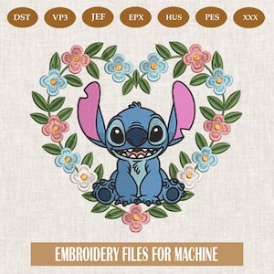 Floda Lilo & Stitch inspiriert Stickdatei, Stickdatei, Stickdatei, Stickdatei, sofortiger Download