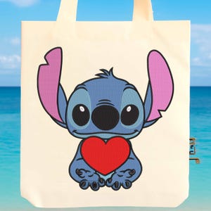 Hearts Embroidery Machine Design, Lilo and Stitch Embroidery Design File, Cute Stitch, Cartoon Embroidery Designs