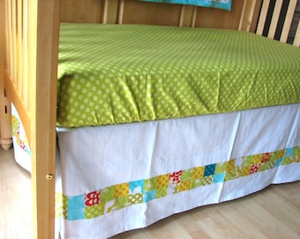 Apple Green Polka Dot Fitted Crib Sheet