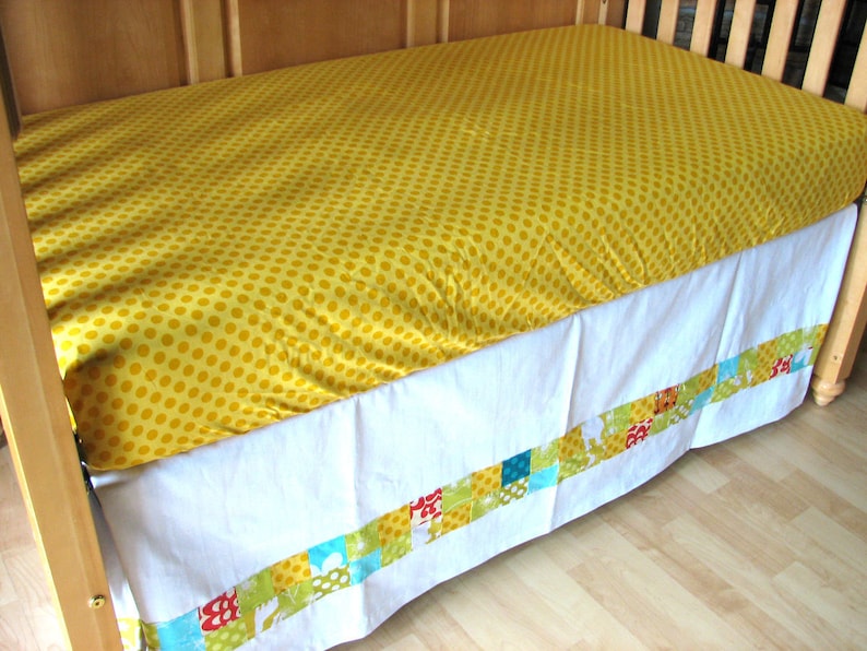 Fresh Sunshine Polka Dot Fitted Crib Sheet image 3