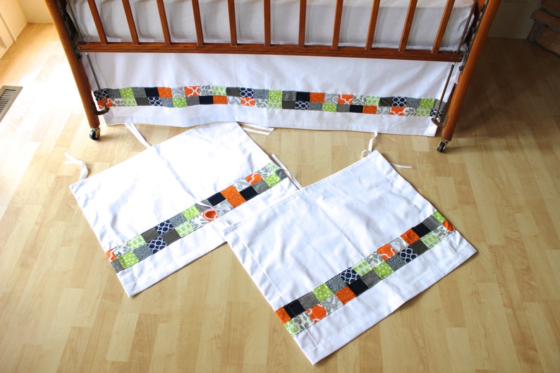 Boy's Patchwork Adjustable Crib Skirt image 4