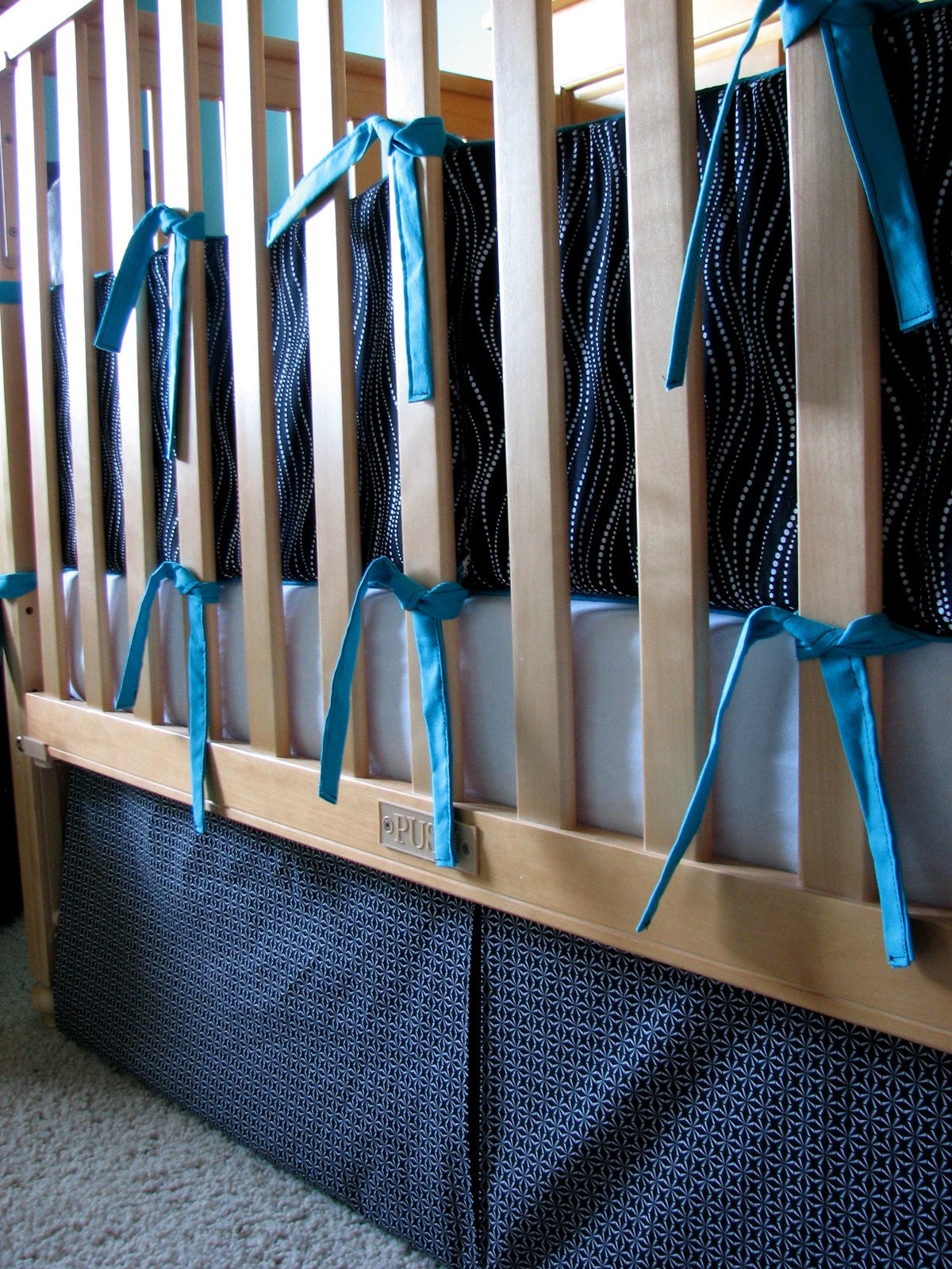 Custom Boxpleat Crib Skirt One Print You Pick the Fabric Etsy