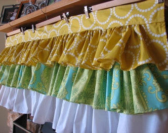 Custom Ruffle Valance with Three Tiers