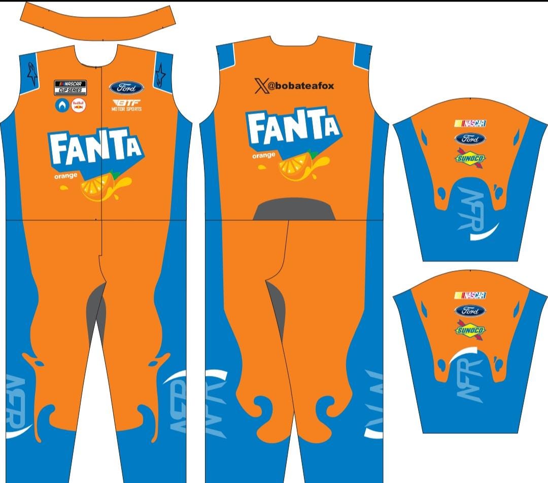 Fanta Racing Custom Orange and Blue NASCAR Fanta Racing Suit in All Sizes - Etsy UK