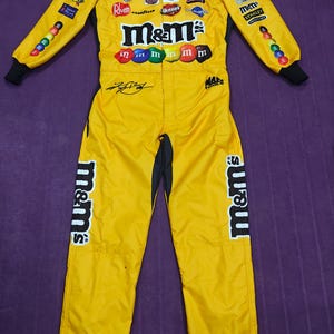 M&M Yellow Go Kart Racing Suit F1 Motorsport Karting Suit Made to Order image 1