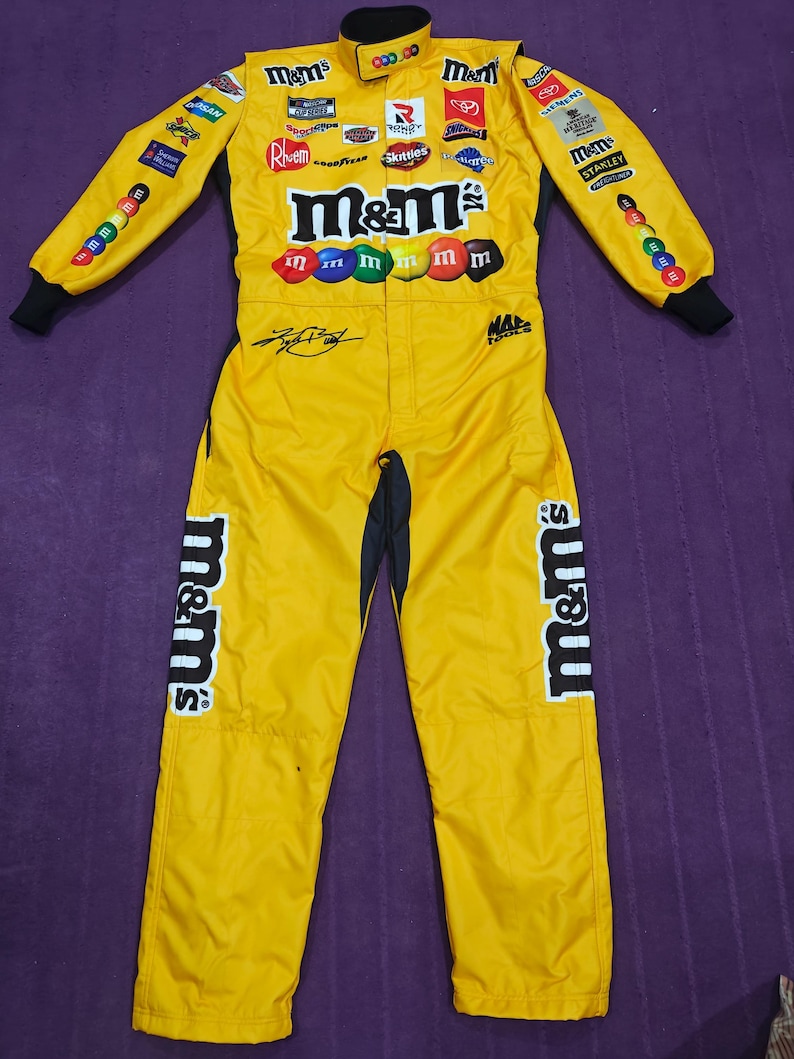 M&M Yellow Go Kart Racing Suit F1 Motorsport Karting Suit Made to Order image 1