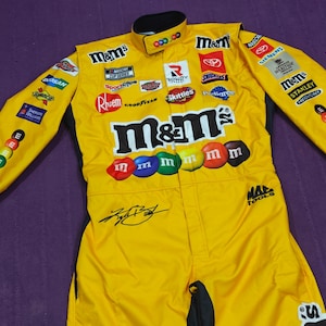 M&M Yellow Go Kart Racing Suit F1 Motorsport Karting Suit Made to Order image 2