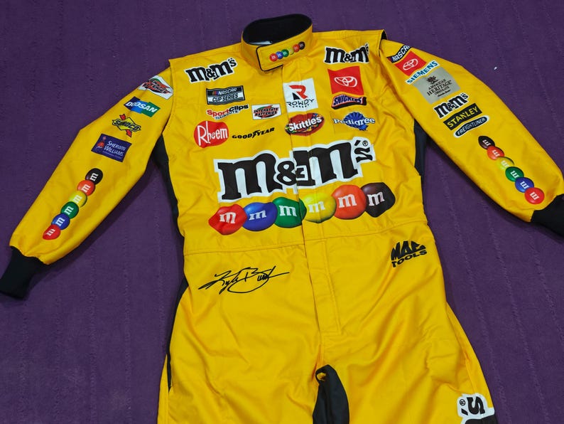 M&M Yellow Go Kart Racing Suit F1 Motorsport Karting Suit Made to Order image 2