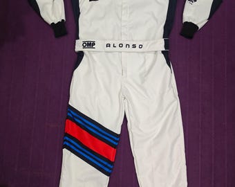 Alonso White OMP Martini Racing Suit F1 Motorsport Karting Overall