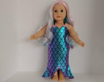 Cat Mermaids Dress for 18/" American Girl Doll Clothes Purrmaids