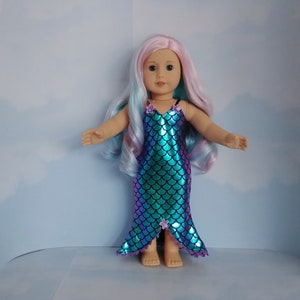 18 inch handmade doll clothes fit American girl doll - Mermaid Dress