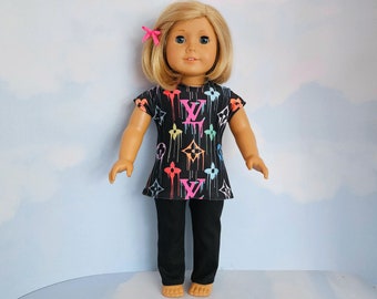 18 inch doll clothes handmade to fit AG doll - Black Top and Pants