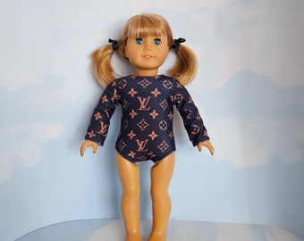 18 inch handmade doll clothes to fit american girl doll - Navy Leotard
