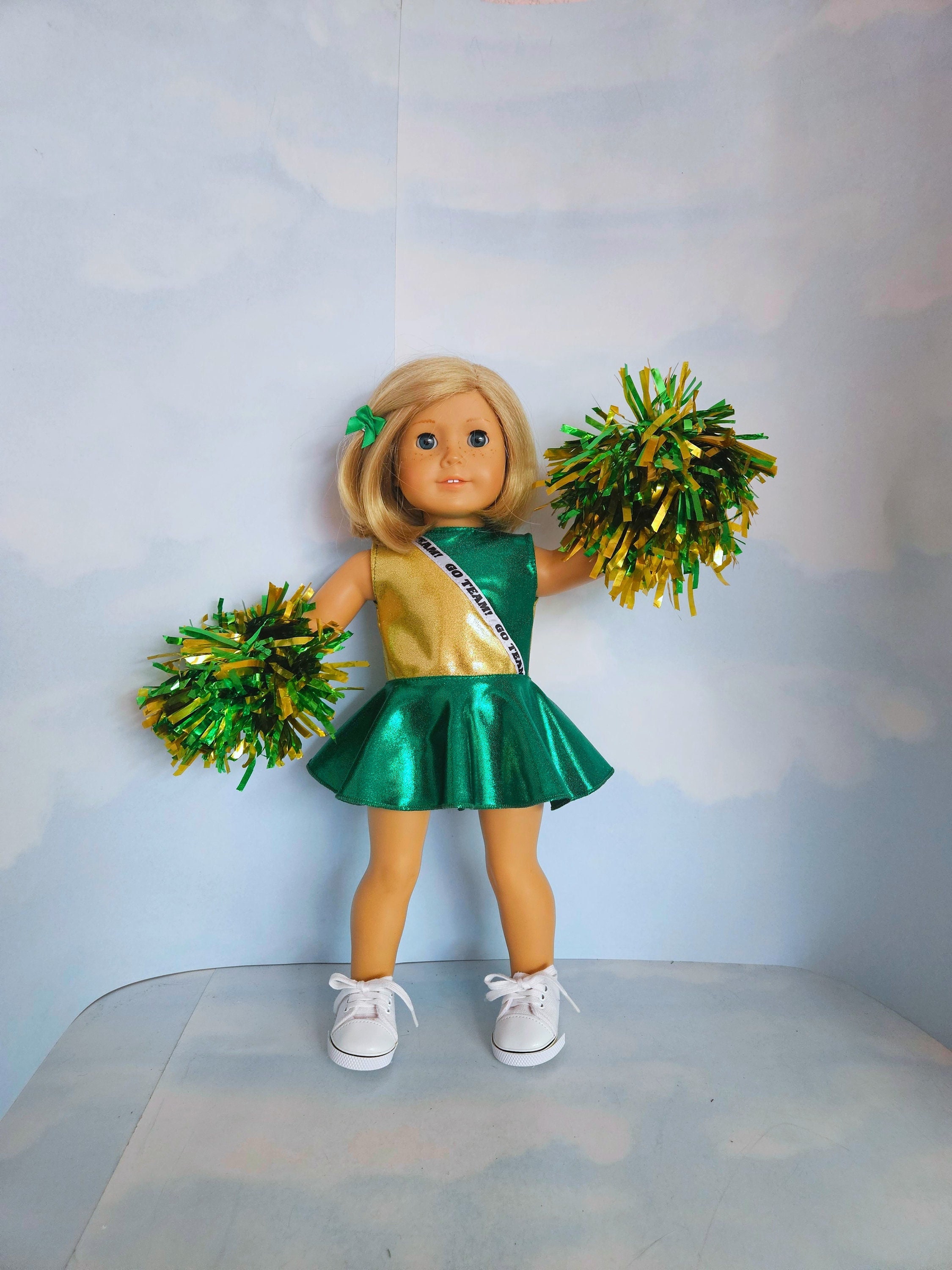  KAKALVER Cheerleader Costume for Girls Cheerleader Outfit with  Pom Poms for Halloween Sports Cheerleader Gifts : Clothing, Shoes & Jewelry