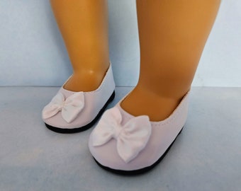18 inch doll - White Shoes with Bow