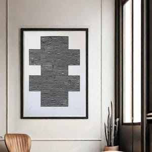 XL Handmade abstract art, Curves 71#, limited edition, eco fiendly, FREE SHIPPING