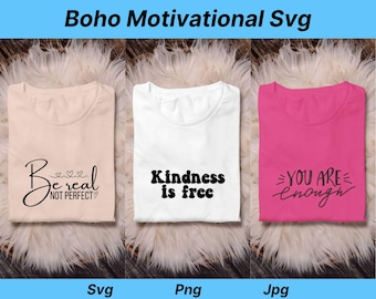 Paquete SVG de amor propio bohemio: diseños de camisetas inspiradores (descarga digital)