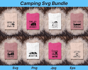 Camping SVG Bundle: Adventure & Hiking Designs (Digital Download)