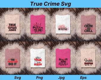 True Crime SVG Bundle: Junkie, Detective, Queen (Digital Download)