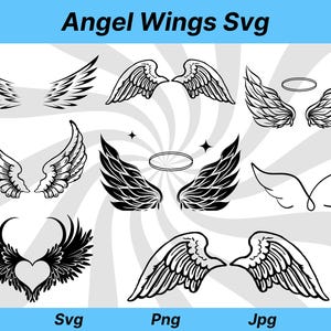 Angel Wings Vector Art: SVG, PNG, Clipart (Digital Download)