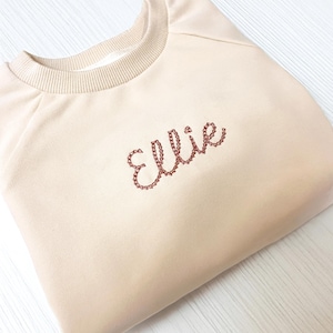 Personalized Toddler Crewneck Chainstitch Sweatshirt - Embroidered Sweatshirt, Embroidery Sweatshirt, Personalized Gift