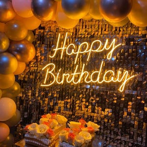 Benutzerdefinierte Geburtstags-Neonzeichen, Geburtstagsdekor-Ideen, Geschenk für Geburtstag, Party-Neonzeichen, alles Gute zum Geburtstag-Neonzeichen, LED-Event-Dekor, Neon-Zeichen-Kunst