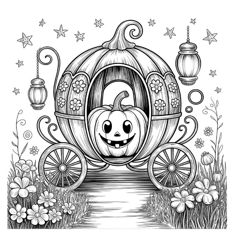 Nyckfulla pumpor målarbok för vuxna: 30 gråskaliga illustrationer (8,5x8,5 tum) PDF/PNG bild 6
