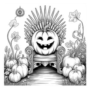 Nyckfulla pumpor målarbok för vuxna: 30 gråskaliga illustrationer (8,5x8,5 tum) PDF/PNG bild 3
