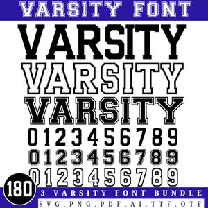 Varsity Font SVG Bundle: Sports Alphabet, Jersey Letters (Digital Download)
