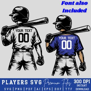 Baseball Player SVG Bundle, Custom Kid Design (svg, png, dxf, eps) image 1