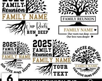 Albero genealogico della riunione di famiglia 2025 SVG: le nostre radici sono profonde (download digitale)