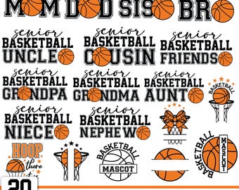 Nome personalizzato della squadra di basket in formato SVG, design per il giorno della partita (download digitale)