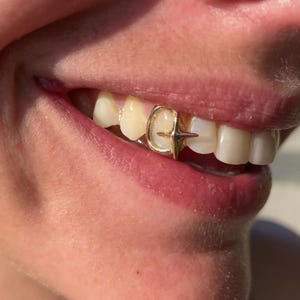 Mini Heart Open Face window Cap In Dental Gold & Sterling Silver Custom Made Grillz Any Teeth FREE Mould Kit!