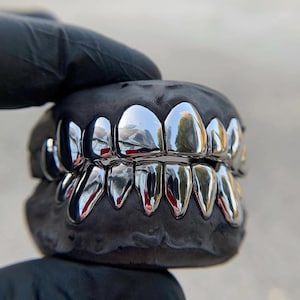 Sterling Silver Full Set Slugz Custom Made Grillz Any Teeth FREE Shipping!