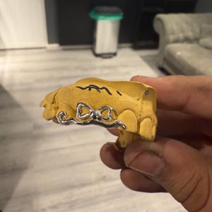 Bow Tie Design Custom Made Grillz In Sterling Silver & Dental Gold Any Teeth FREE Shipping!