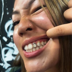 Open Face Window Grillz 10K Gold, 18K Gold, Dental Gold & Sterling Silver Custom Made Grillz Any Teeth FREE Mould Kit!