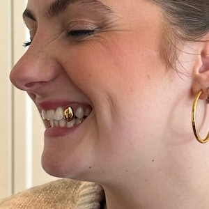 Solid Gold Caps 10K Gold, 18K Gold & Dental Gold Custom Made Grillz Any Teeth FREE Mould Kit!