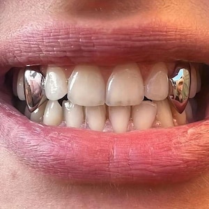 Single Sterling Silver 925 Cap Custom Made Grillz Any Teeth FREE Mould Kit!