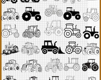 Tractor SVG Bundle, Farm Vehicle Clipart, Cricut Cut Files (Digital Download)