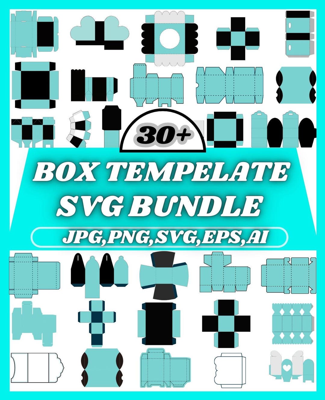 Box Template SVG Bundle, DIY Paper Craft Gift Boxes (digital Download ...